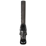 Shocker 30K Gooseneck Round Stem & Shift Lock Coupler - 9" Extender - Raw Finish - Front View