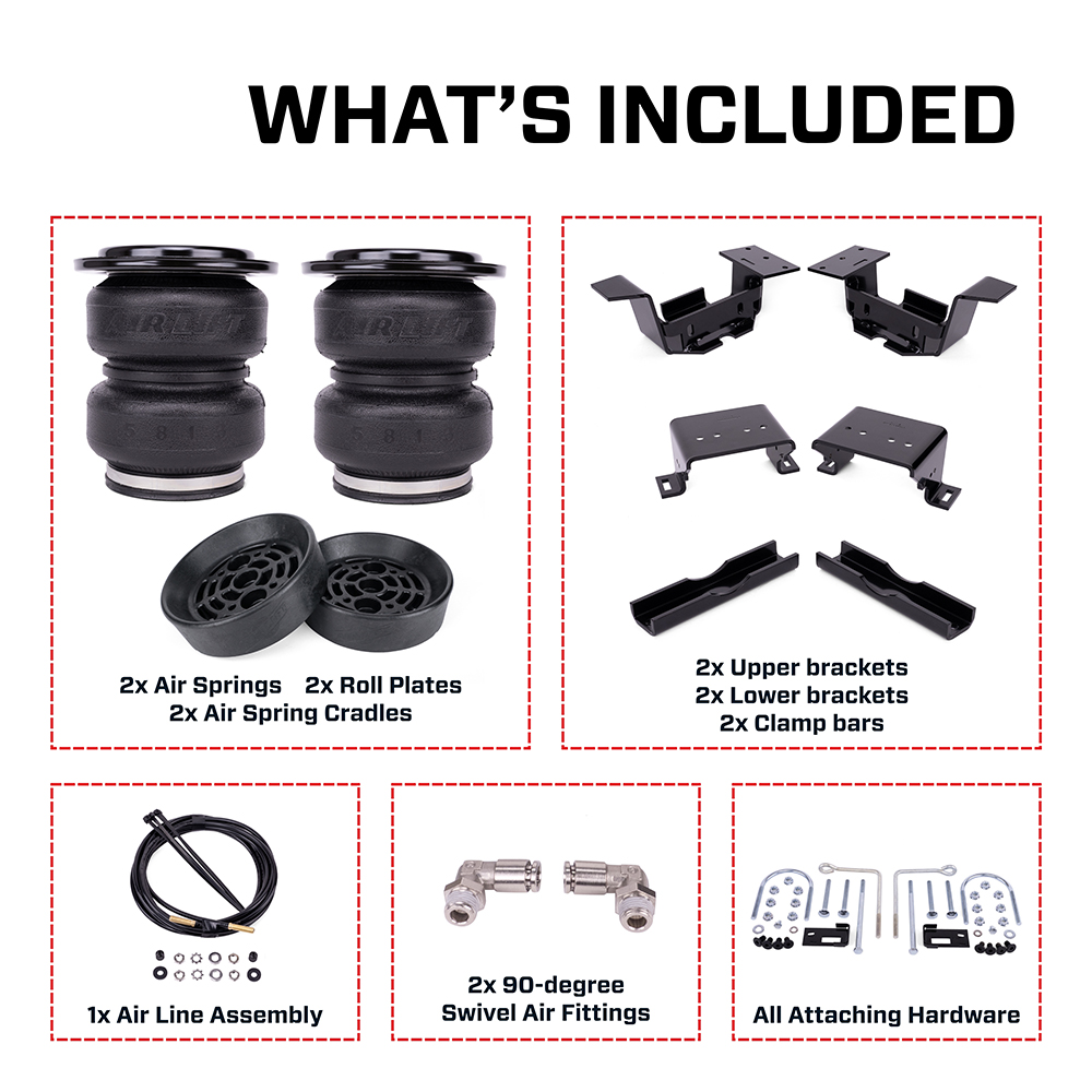 Air Lift LoadLifter 5000 upper and lower bracket installation Silverado 2500HD