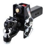 Shocker 20K Impact Max Dual Cushion Bumper Hitch with Adjustable Channel Pintle Hook & 2-5/16" Ball Combo - For 3" Receiver