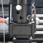 Shocker Multi-Fit Round Stem Gooseneck Surge Air Hitch & 9" Offset Shift Lock Coupler - Fully Adjustable for Different Pin Angles