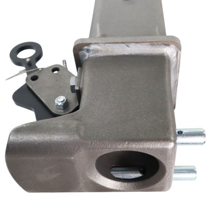 Captures Both Sides of Ball - Shocker Gooseneck Stem & Shift Lock 2-5/16 Coupler - Raw - Steel