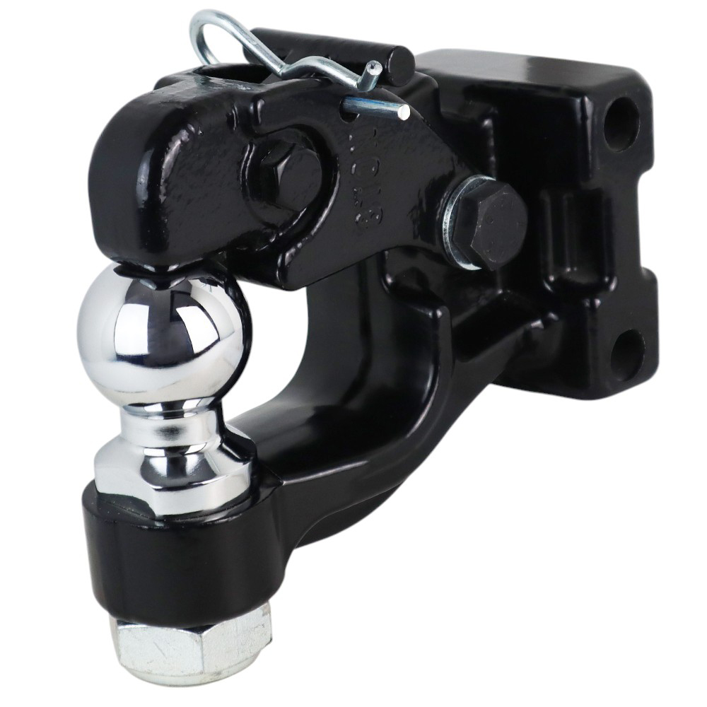 Adjustable Channel Pintle & 2" Ball Combo Mount Attachment