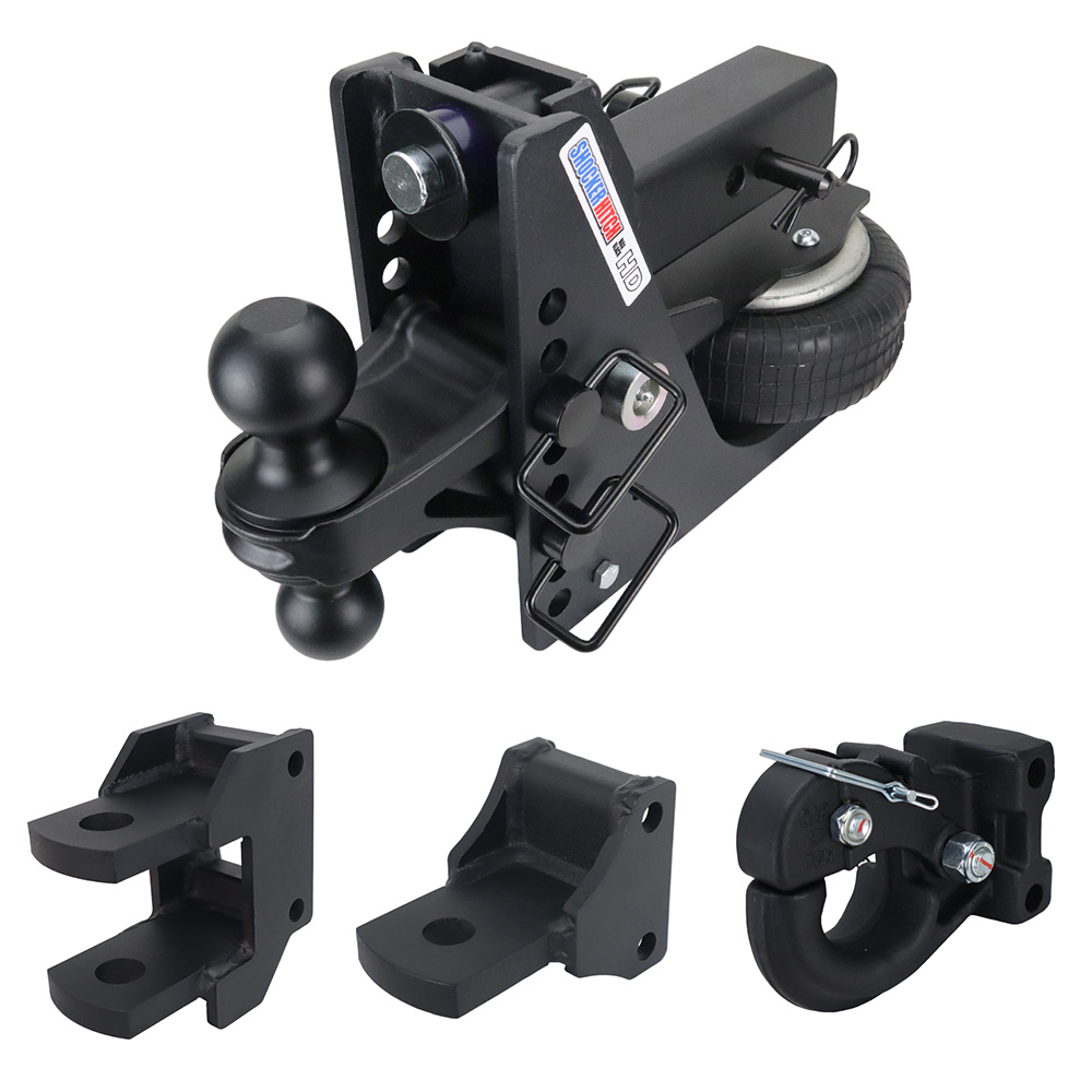 HD Max Black Air Hitch & Farm Mount Kit - Black Combo Ball, Pintle, Drawbar & Clevis