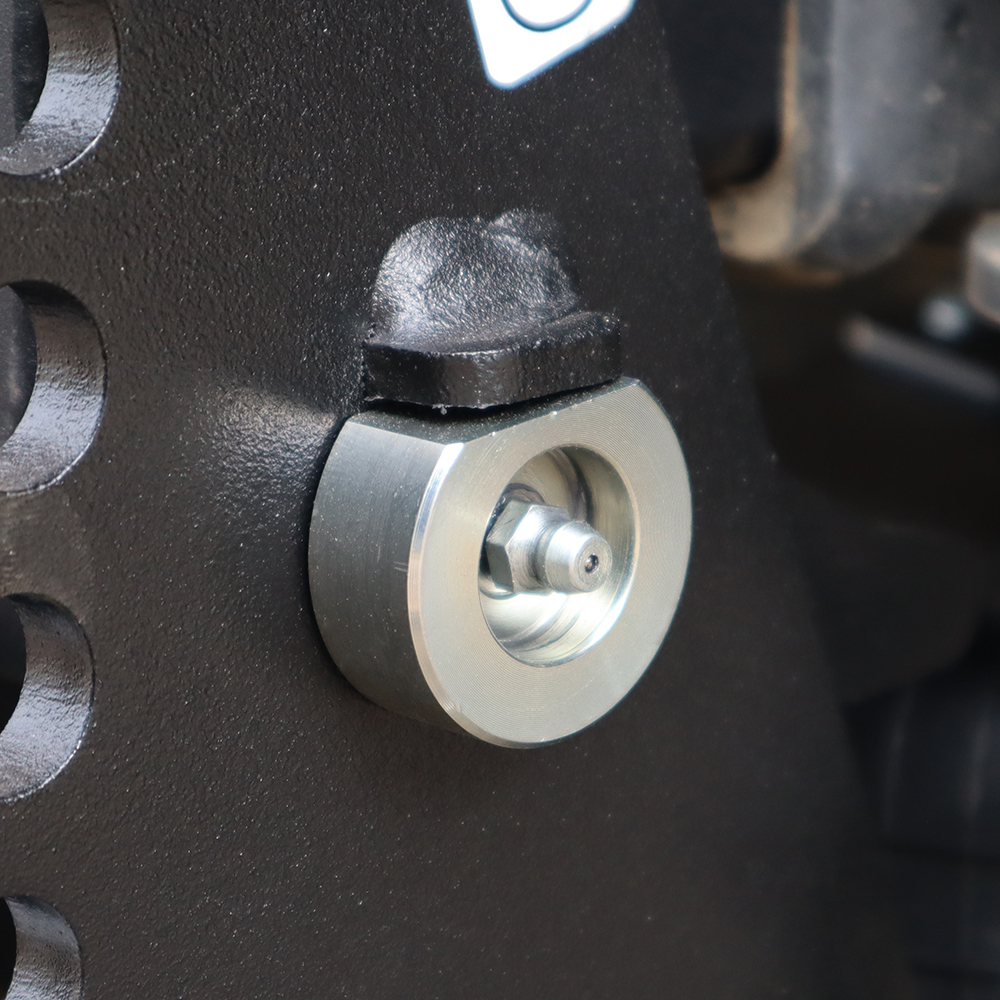 1" Diameter 1045 Carbon Steel Pivot Bolt w/ Grease Zerk (Shown on Frame with Welded Tab)