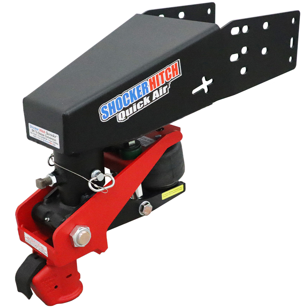 Shocker Quick Air 5th Wheel to Gooseneck Conversion Kit with Demco EZ Latch Coupler (no chain kit)