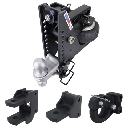 HD Super Drop Air Hitch Farm Mount Tow Kit: Pintle, Clevis, Drawbar & Silver Combo Ball - 2" Receiver