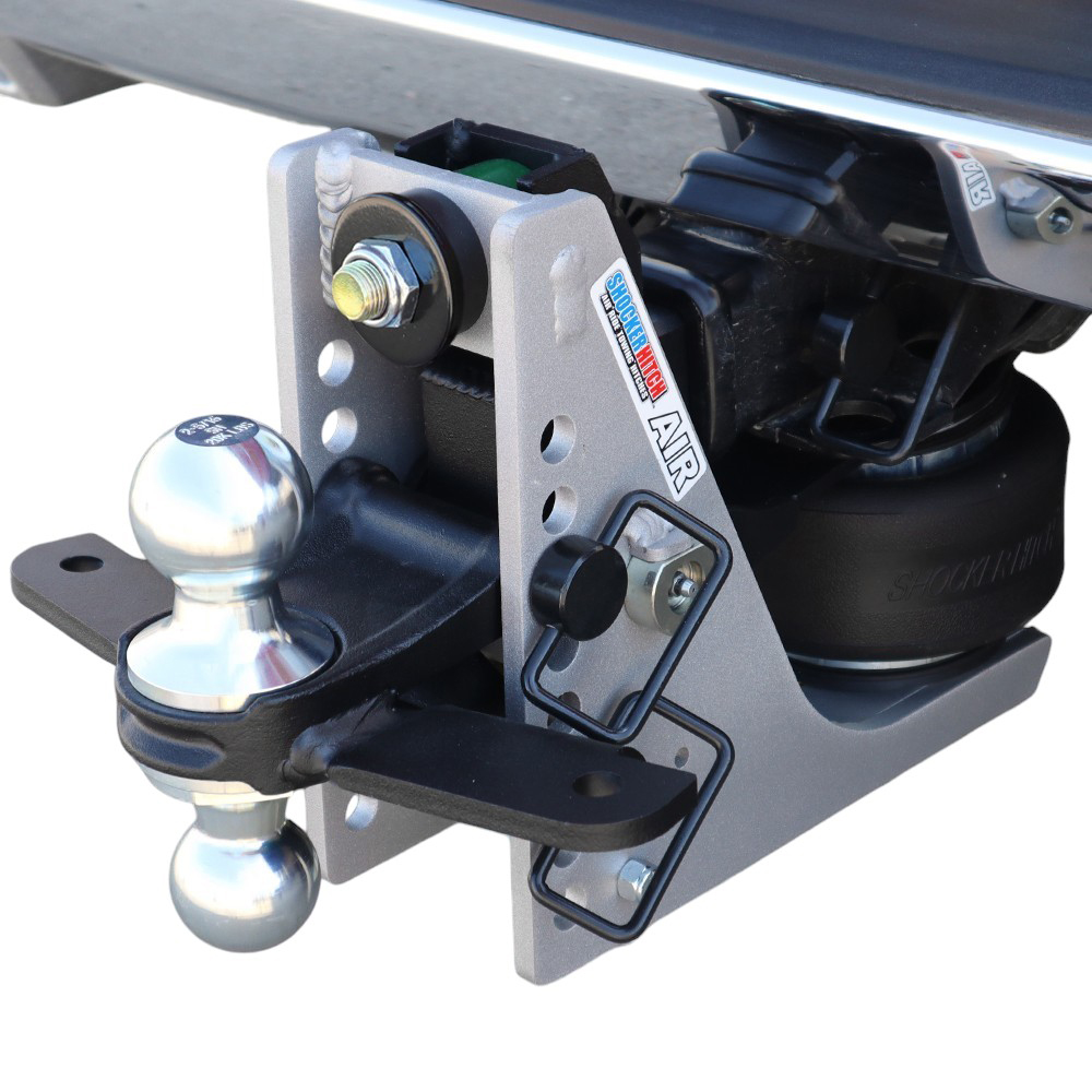 10K Air Hitch & Chrome Sway Tab Combo Ball Installed