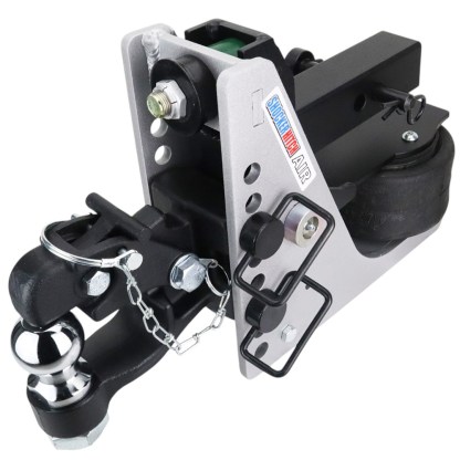 Shocker 10K Streamline Aluminum Air Bumper Hitch with with 8-Ton Pintle Hook with 2" Ball Channel Style - 2" Receiver