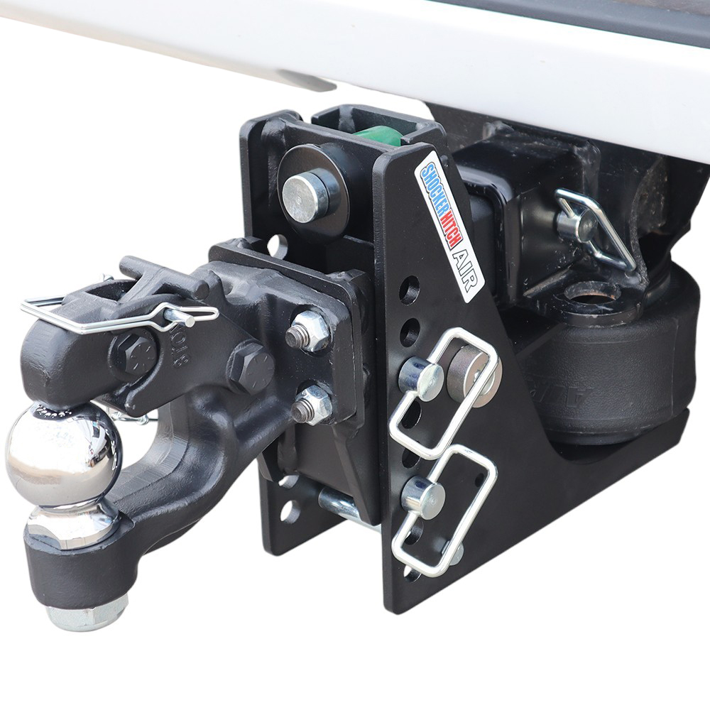 14K Max Black Air Hitch & 8-Ton Pintle w/ 2-5/16" Ball Installed