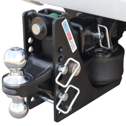 Max Black Air Hitch & Chrome Combo Ball Installed