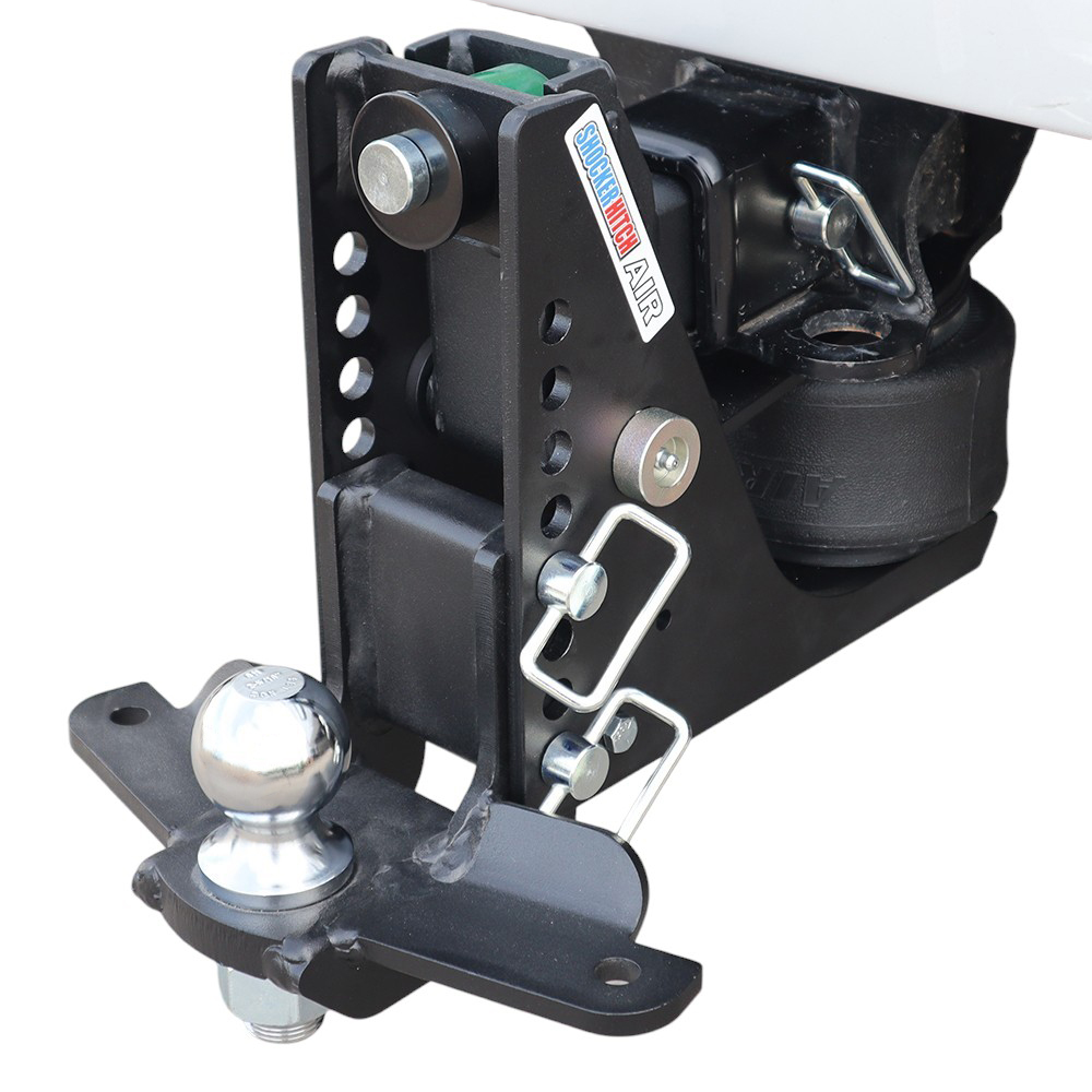 14K Max Black Air Hitch & Sway Tab Drop Mount w/ 2-5/16" Ball Installed