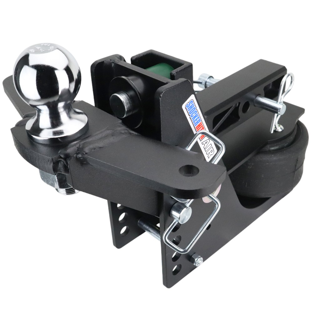 14K Max Black Air Hitch & Sway Tab Raised Mount w/ 2-5/16" Ball - 2" Receiver