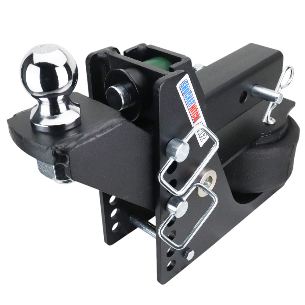 14K Max Black Air Hitch & Raised Mount w/ 2" Ball - 2-1/2" Receiver