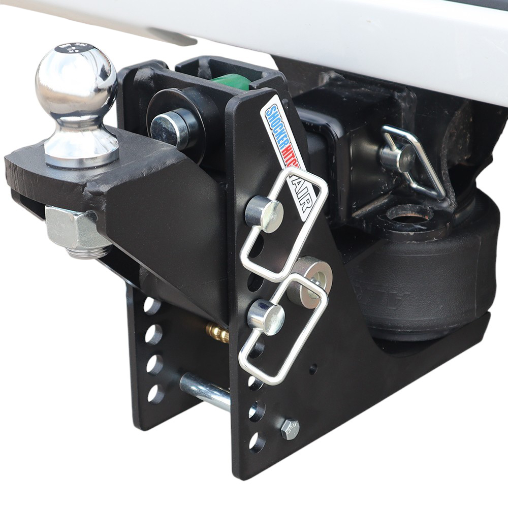 14K Max Black Air Hitch & Raised Mount w/ 2" Ball Installed
