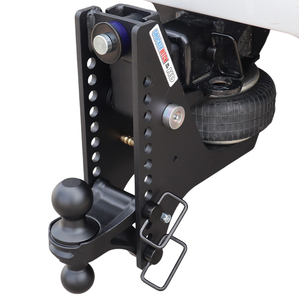 20K Super Drop Max Black Air Hitch & Black Combo Ball Installed
