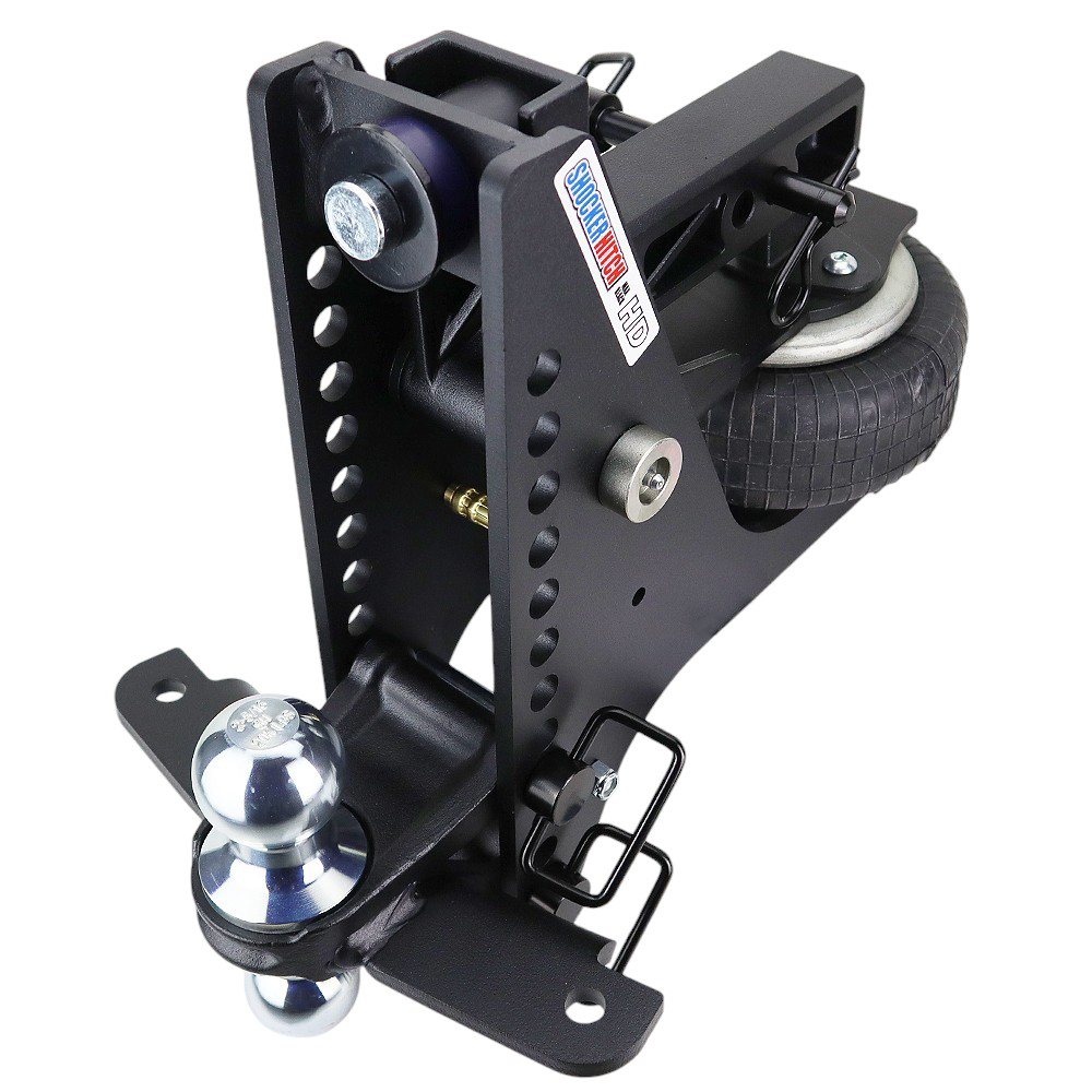 20K Super Drop Max Black Air Hitch & Chrome Sway Tab Combo Ball - 2" Receiver