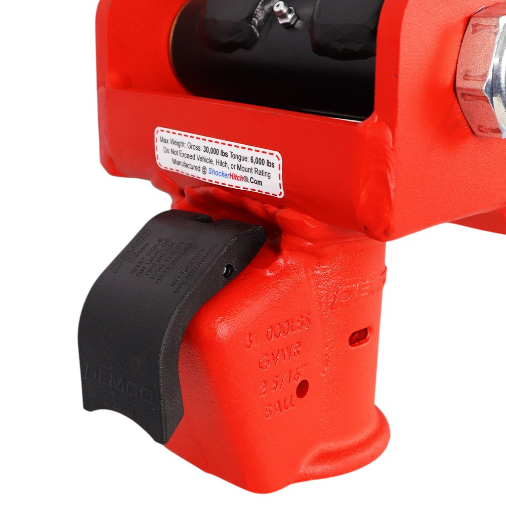 Shocker Gooseneck Air Hitch & EZ Latch Demco Coupler - Locked