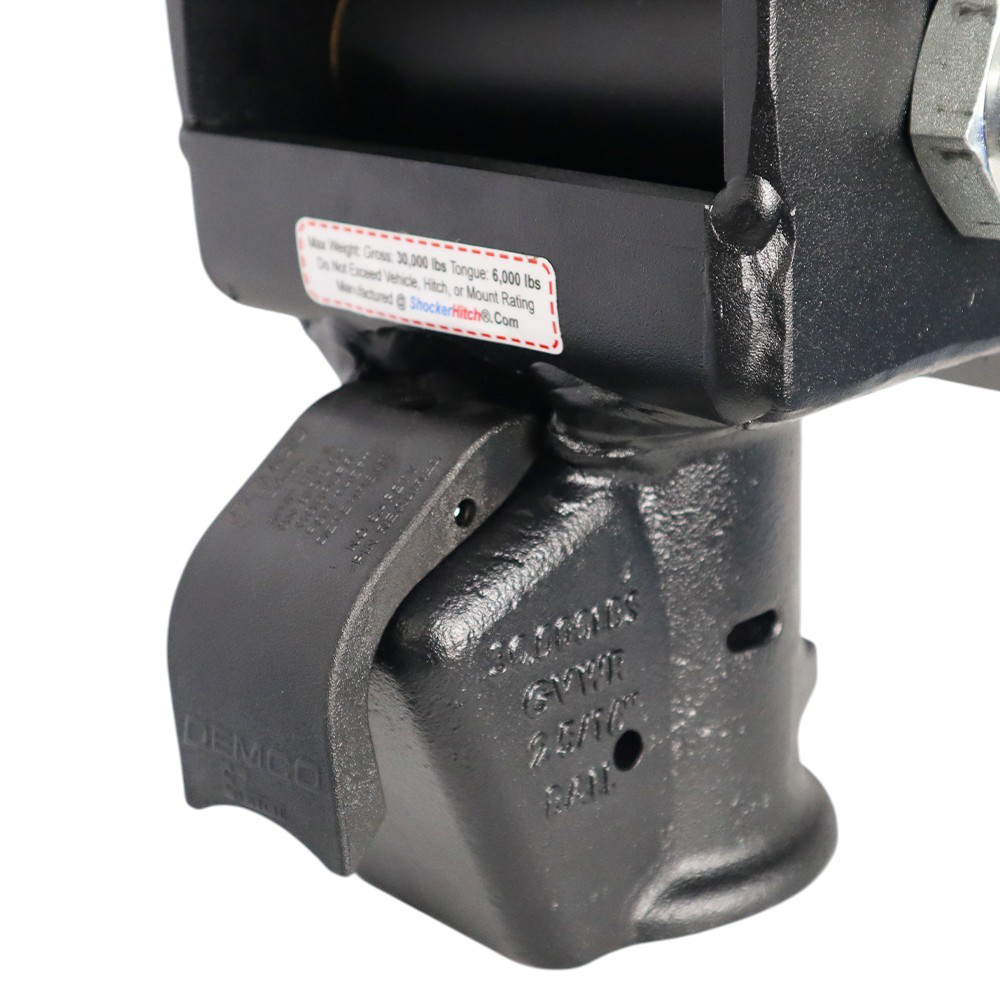 Shocker Gooseneck Air Hitch & EZ Latch Demco Extender Coupler - Latched