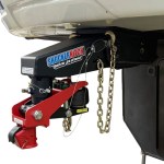 Shocker Quick Air 5th Wheel to Gooseneck with Demco Coupler Kit - Installed w/ Chains on Camper