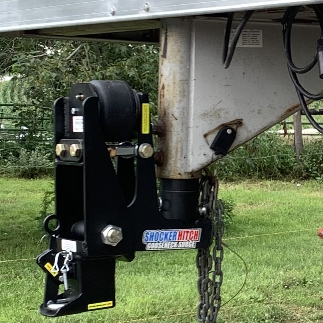Gooseneck Air Hitch & 9" Extender Shift Lock Coupler Installed - Multi-Fit Round Stem
