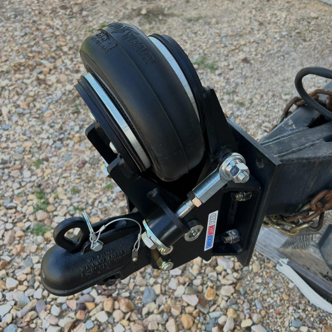 HD Air Tongue Mount with Wallace 20K 2-5/16" Coupler Installed - 4 Bolt Flat Plate