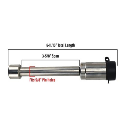 Shocker Hitch Pin Lock Dimensions - Fits 2". 2-1/2" or 3" Receiver - SH-318
