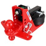 12K Original Air Hitch with Red Combo Ball Mount with Sway Tabs - For 2 Receiver
