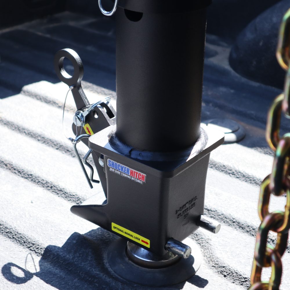 5th Wheel to Shift Lock Gooseneck Coupler Attached to Ball