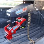 Quick Air 5th Wheel to Demco Gooseneck Coupler Kit & Chain Kit Hooked Up