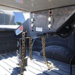 Shocker 5th Wheel to Shift Lock Gooseneck Coupler Kit Installed with Chains - Rear View