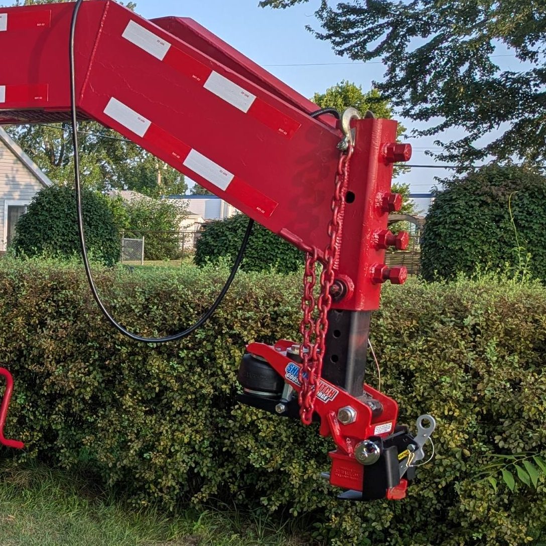 Pad Lock Style Shift Lock Gooseneck Coupler Lock Installed on TrailBoss SH-9000-Lock