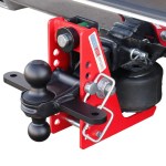 Shocker Sport Air Receiver Hitch & Black Combo Ball w/ Sway Tabs Installed