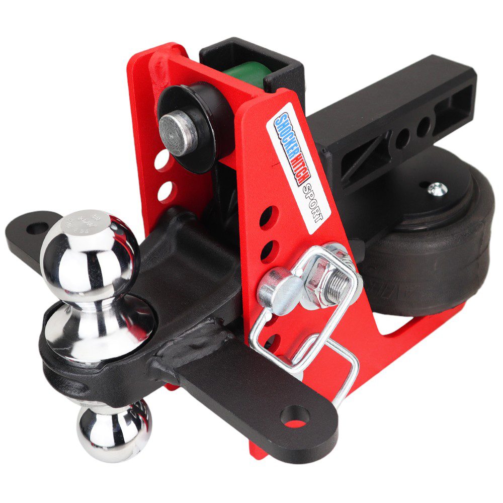 Shocker Sport Air Receiver Hitch & Chrome Combo Ball w/ Sway Tabs