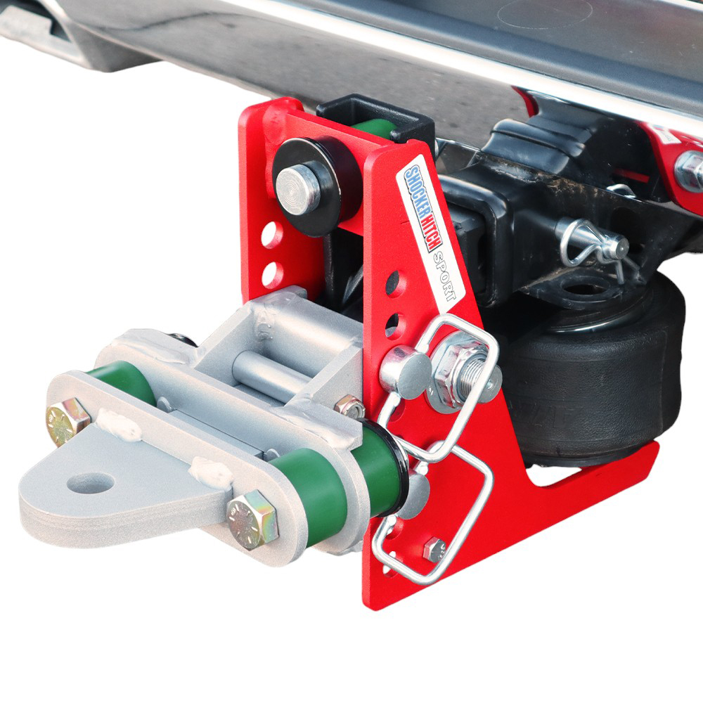 Shocker Sport Air Receiver Hitch & Cushioned Drawbar Mount Installed