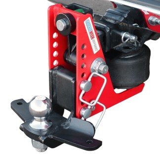 Shocker Sport Air Receiver Hitch & Drop Ball Mount w/ 2-5/16" Ball w/ Sway tabs Installed