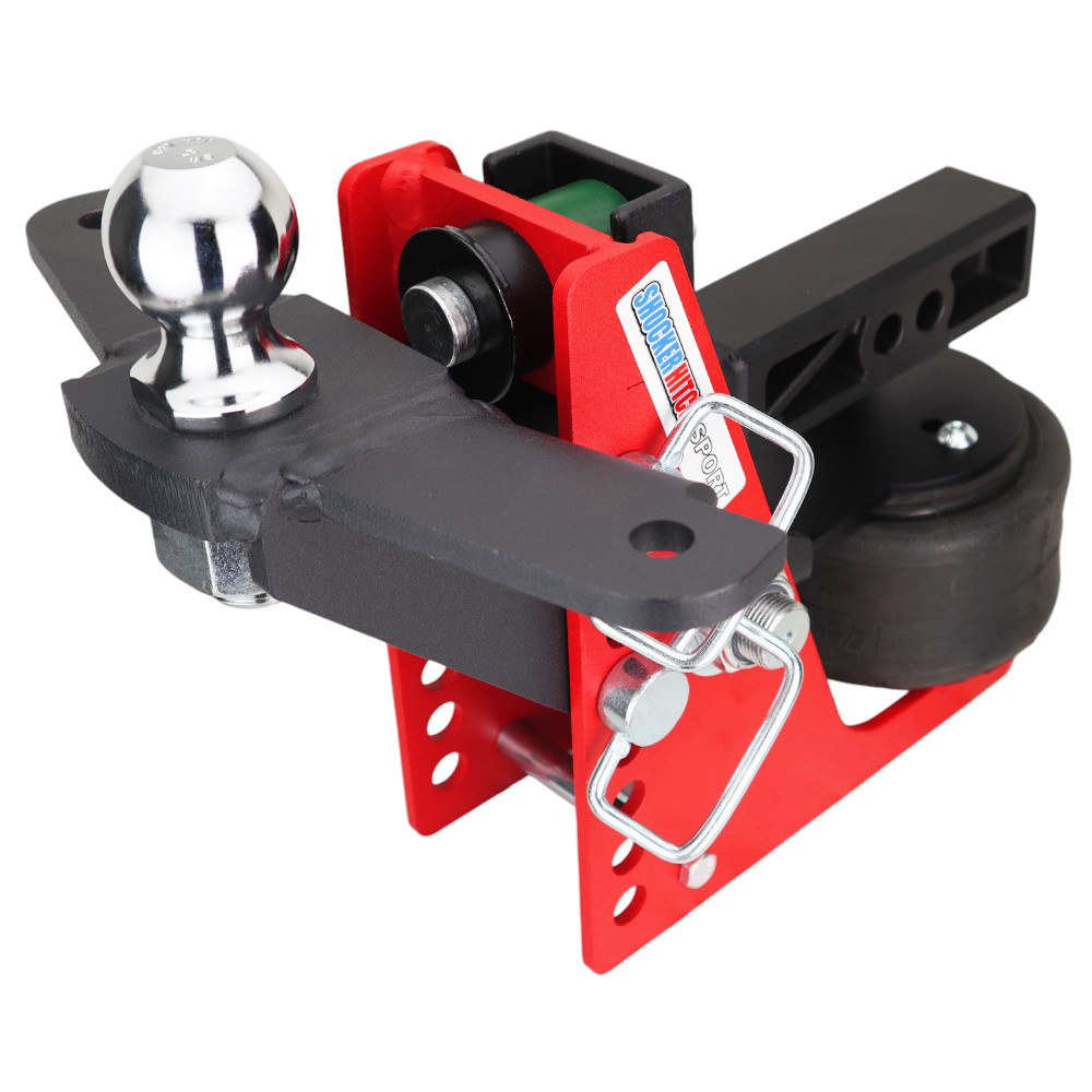 Shocker Sport Air Receiver Hitch & Raised Ball Mount w/ 2" Ball w/ Sway tabs