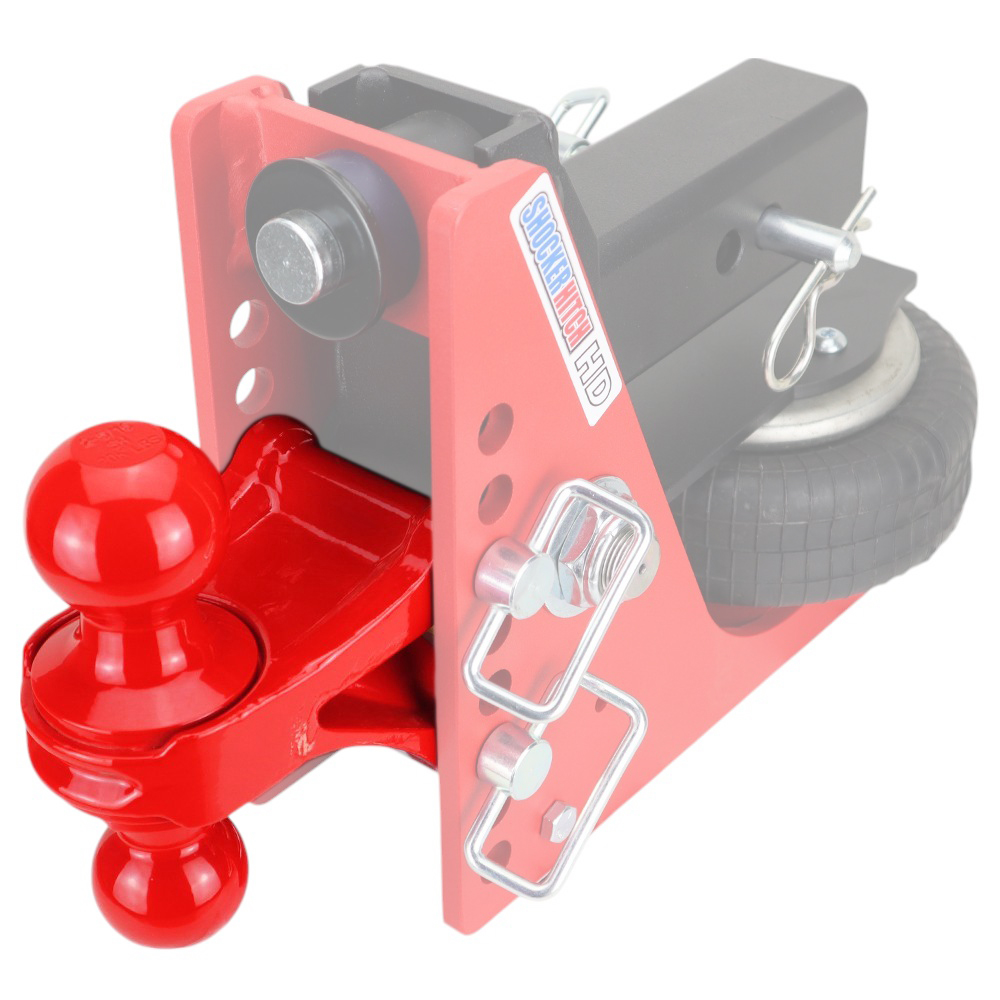Shocker Red Combo Ball Attachment on HD Air Hitch SH-340RED