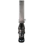 Shocker Square Stem Tube & 9 Extension Shift Lock Gooseneck Coupler - Raw Finish - Assembled Front View