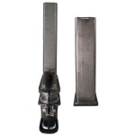 Shocker Square Stem Tube & 9 Extension Shift Lock Gooseneck Coupler - Raw Finish - Front View Side by Side