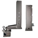 Shocker Square Stem Tube & 9 Extension Shift Lock Gooseneck Coupler - Raw Finish - Side by Side