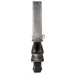 Shocker Square Stem Tube & 9" Extender Demco Gooseneck Coupler - Raw Finish - Front View Assembled