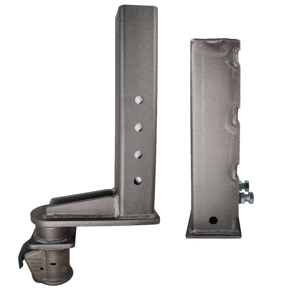 Shocker Square Stem Tube & 9" Extender Demco Gooseneck Coupler - Raw Finish - Side by Side