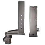 Shocker Square Stem Tube & 9" Extender Demco Gooseneck Coupler - Raw Finish - Side by Side