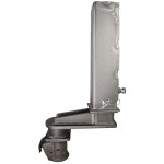 Square Stem Tube & 9in Extender Demco Gooseneck Coupler - Raw Finish - Side View Assembled