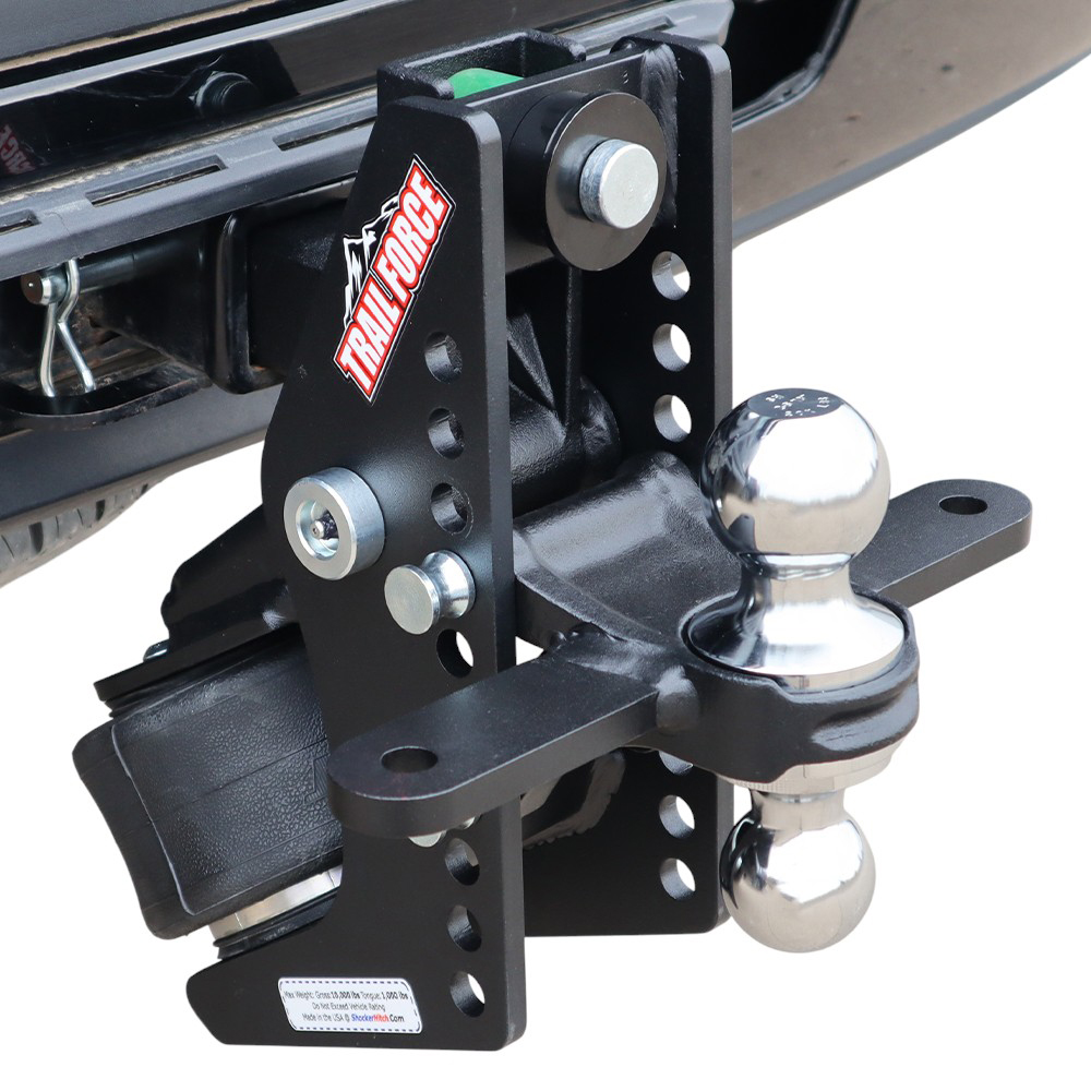 Trail Force Air Hitch & Chrome Combo Ball Mount w/ Sway Tabs Installed On 2" Receiver