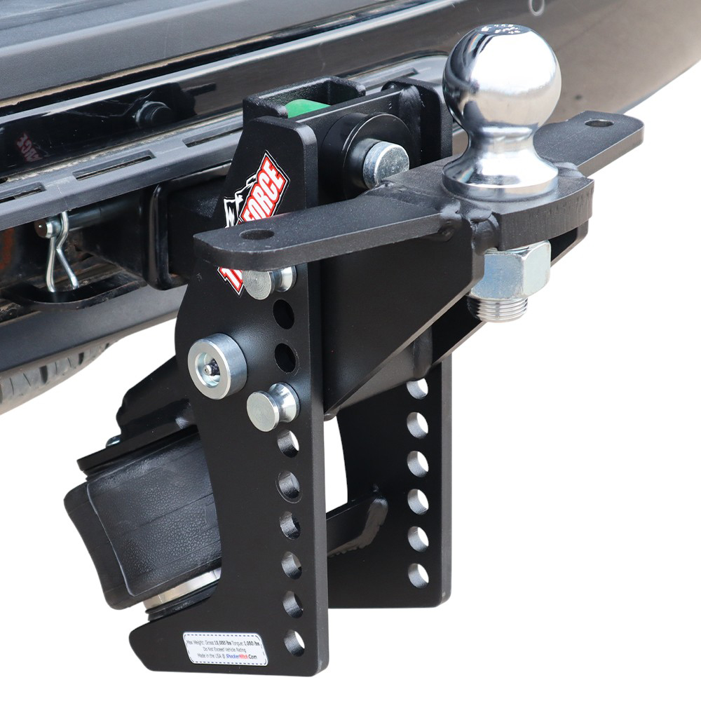 Trail Force Air Hitch & Raised Ball Mount w/ 2-5/16" Ball w/ Sway Tabs Installed On 2 Receiver