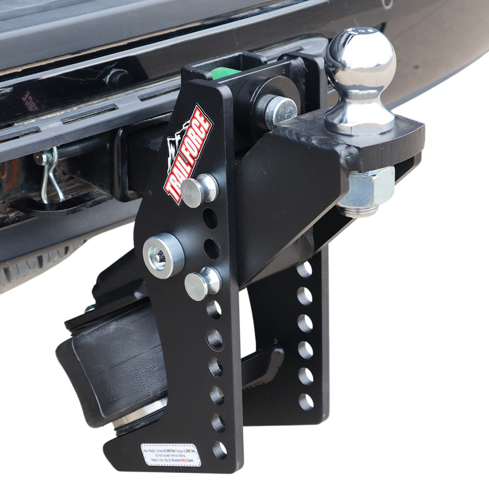 Trail Force Air Hitch & Raised Ball Mount w/ 2" Ball Installed On 2" Receiver