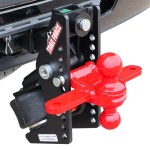 Trail Force Air Hitch & Red Combo Ball Mount w/ Sway Tabs Installed On 2" Receiver