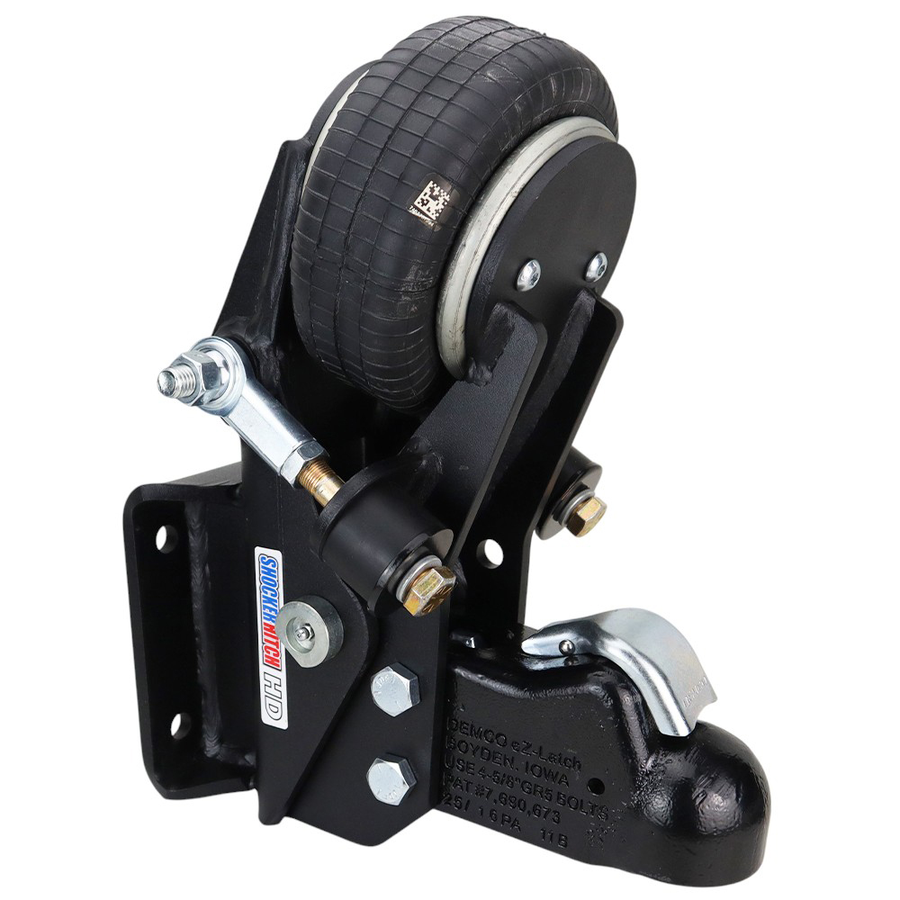 Square Plate Shocker HD 21K Air Trailer Tongue Mount & Metal Handle Demco Coupler for 2-5/16 Ball