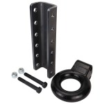 Weld-On Wide Vertical Channel for Trailer A-Frame with Pintle Ring - Full Kit